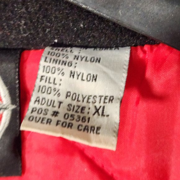 Marlboro Compass Coat Men's XL  Winter Puffer Ski Jacket Black Red Hooded - Picture 8 of 8